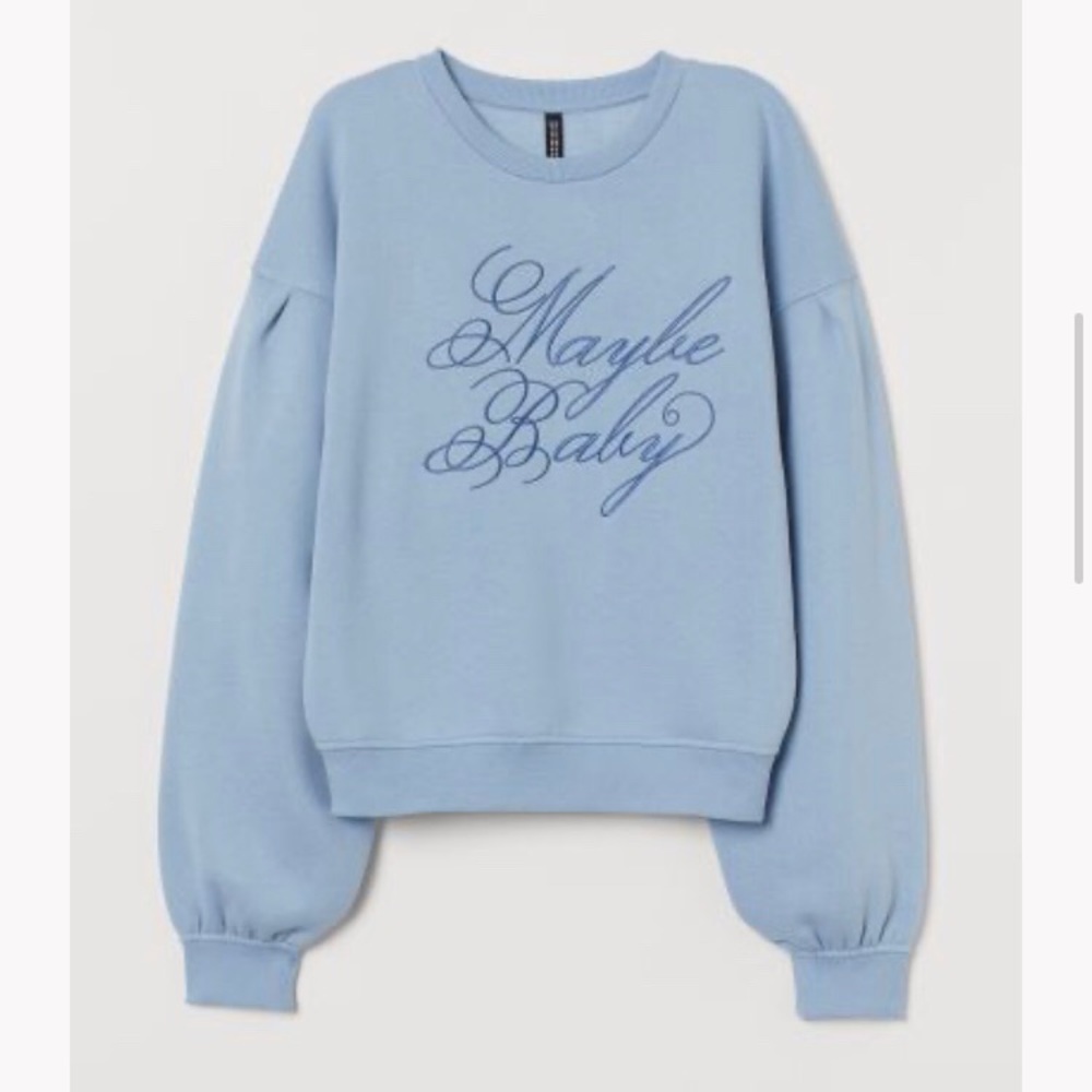 🖤 baby blue “maybe baby” sweatshirt